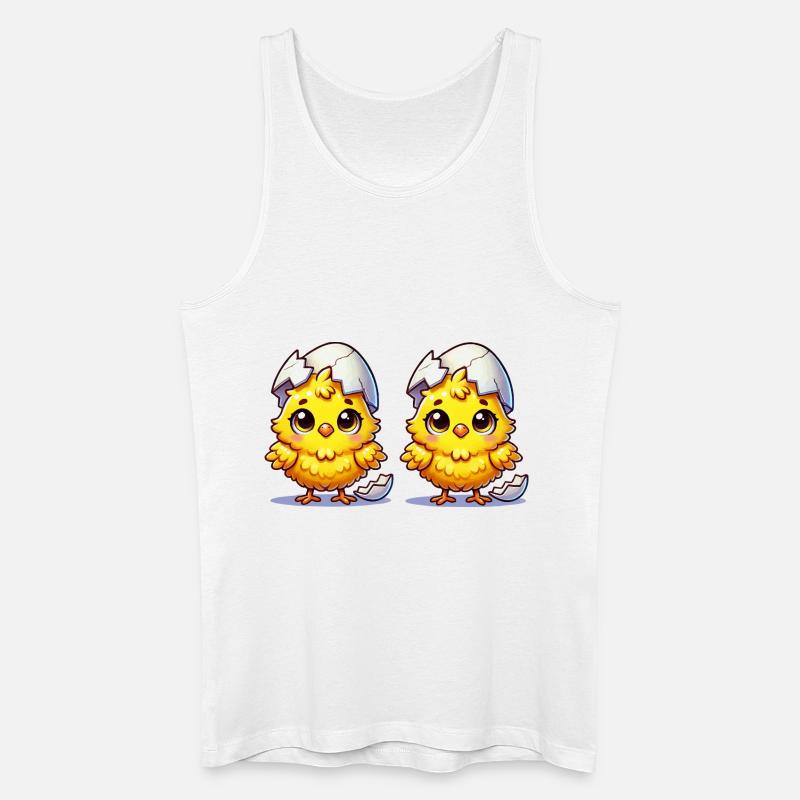 kuecken comic 2 - Männer Bio Tank Top - Weiß