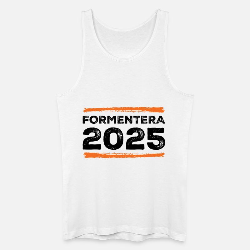 Formentera 2025 Spruch - Männer Bio Tank Top - Weiß