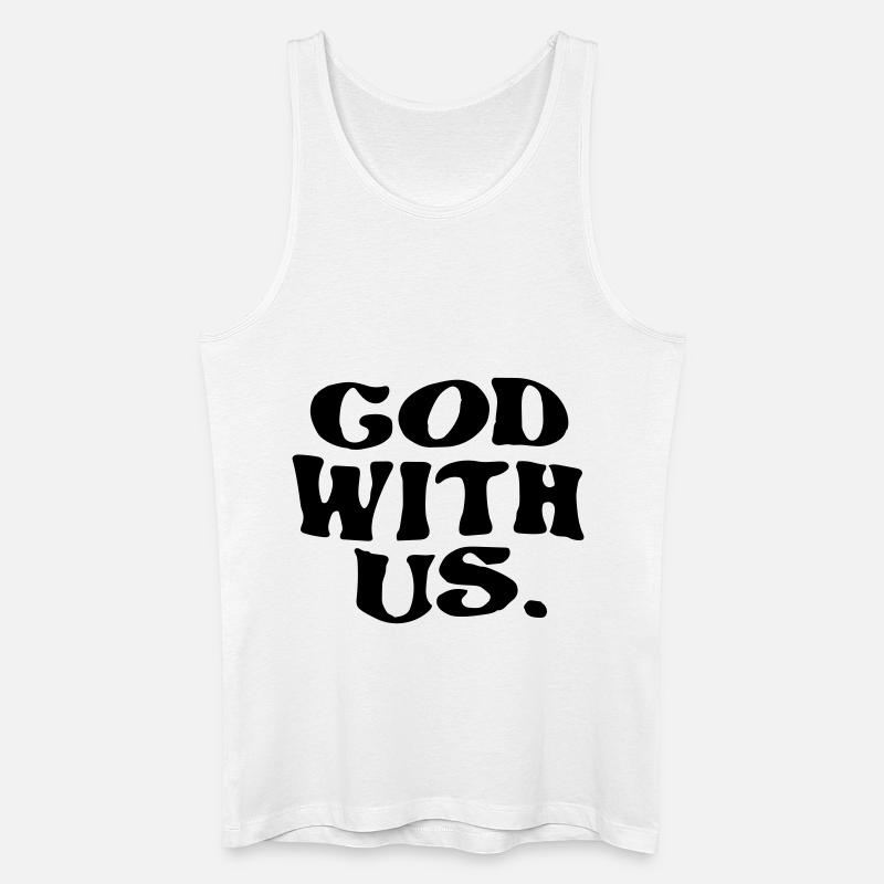 Gott sei mit uns - Männer Bio Tank Top - Weiß