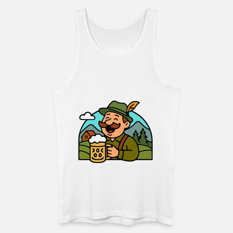 Deutscher German Bavarian Bayer Bier - Männer Bio Tank Top - Weiß