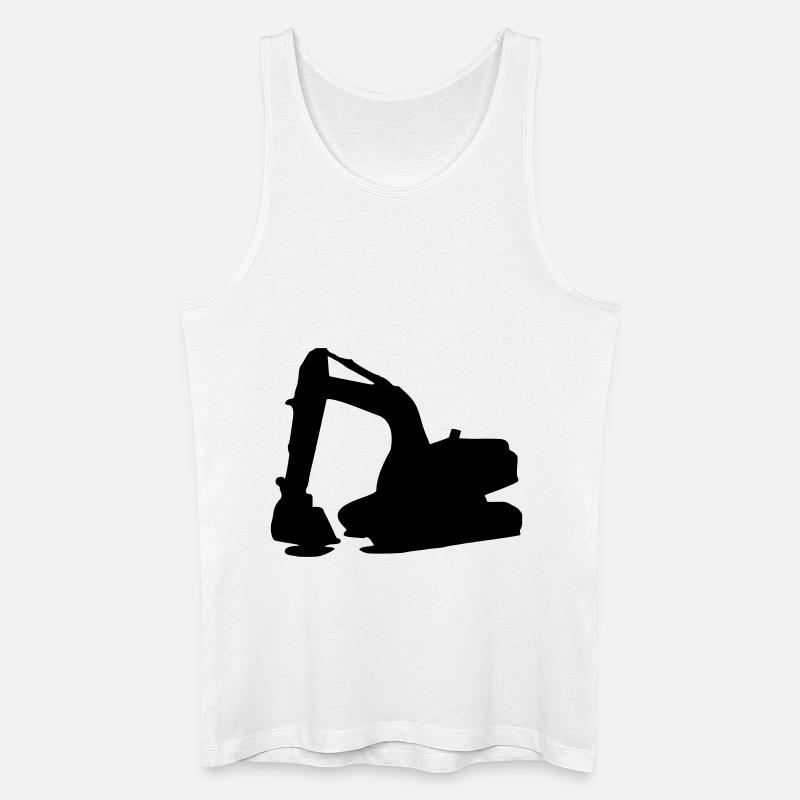 Bagger - Männer Bio Tank Top - Weiß