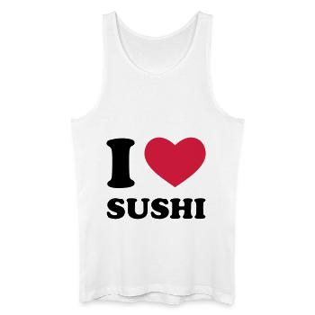 I Love Sushi - Männer Bio Tank Top - Weiß - Vorne