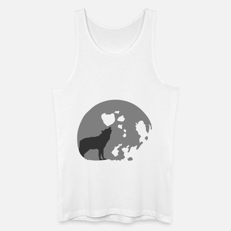 full moon - Männer Bio Tank Top - Weiß
