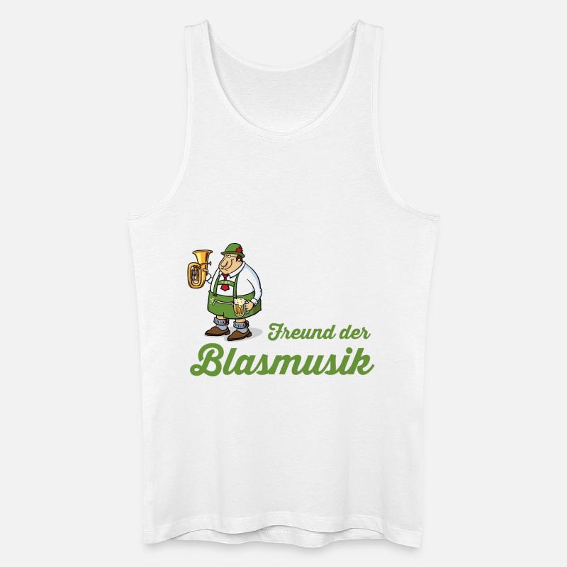Freund der Blasmusik - Männer Bio Tank Top - Weiß