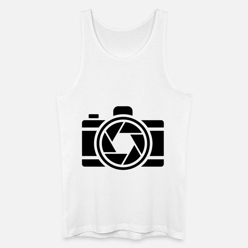 Camera - Männer Bio Tank Top - Weiß