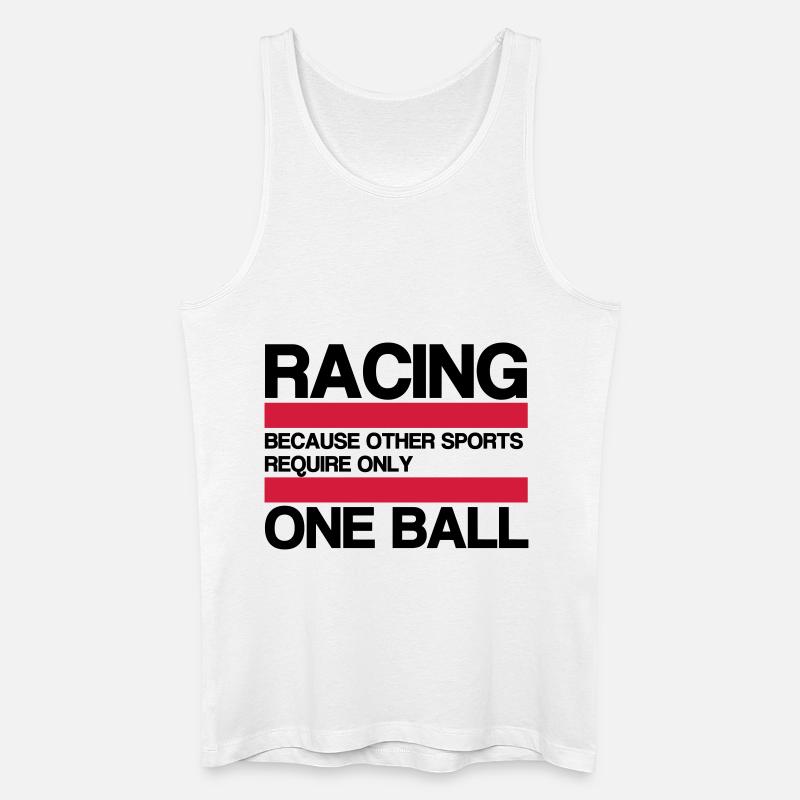 RACING BECAUSE - Männer Bio Tank Top - Weiß