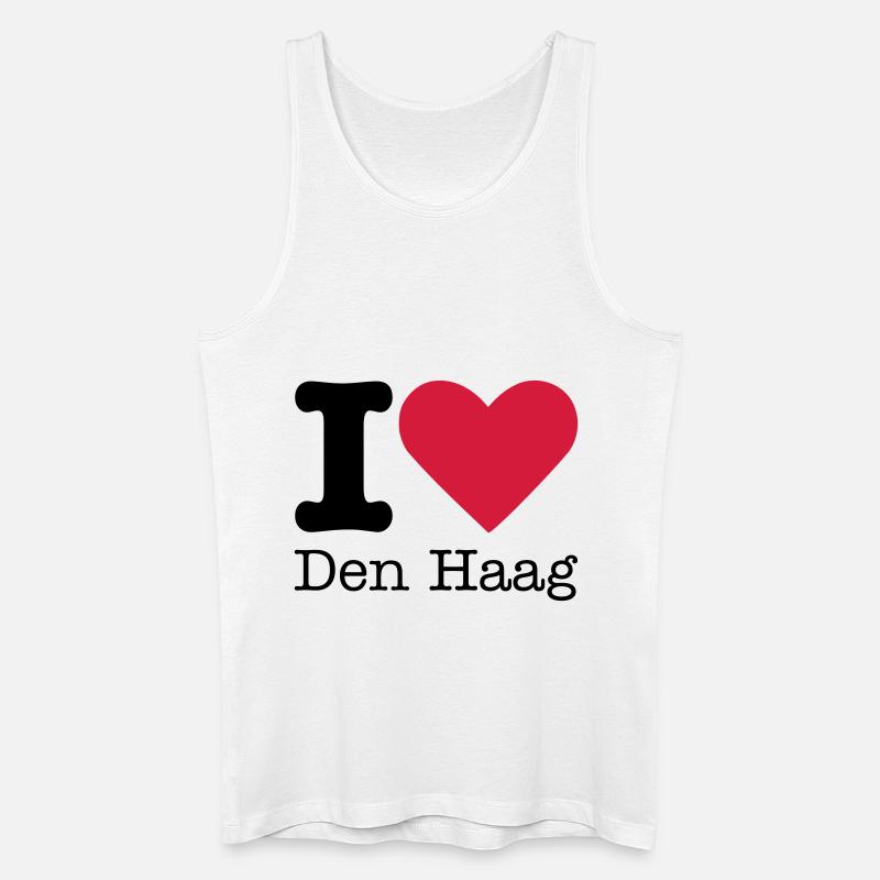 I Love Den Haag - Ekologiczny tank top męski - biały