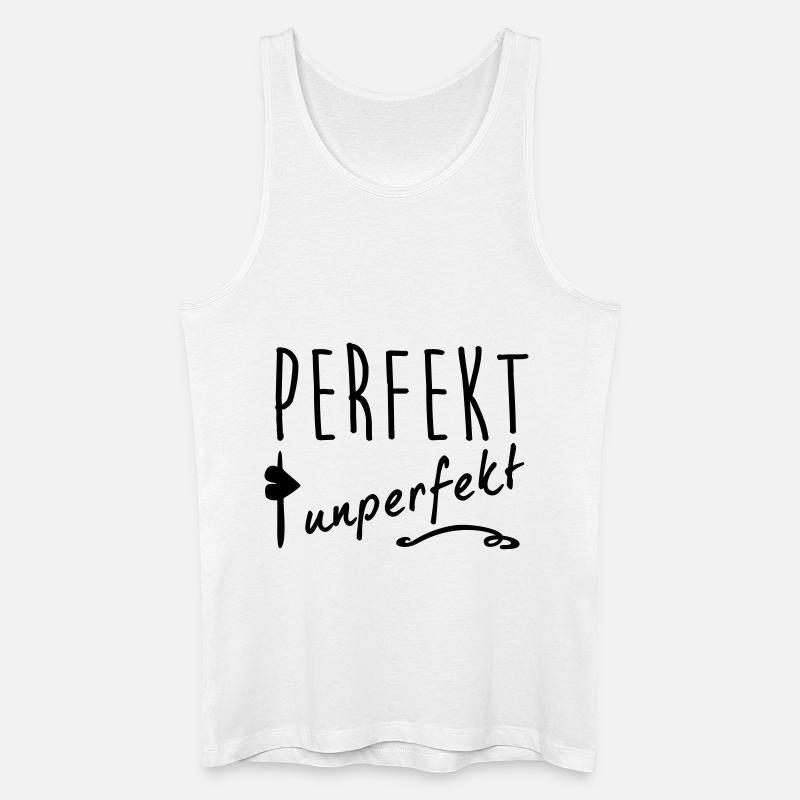 perfekt unperfekt - Männer Bio Tank Top - Weiß