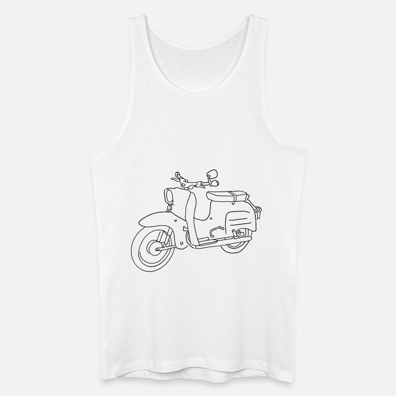 Motorroller, Moped Schwalbe - Männer Bio Tank Top - Weiß