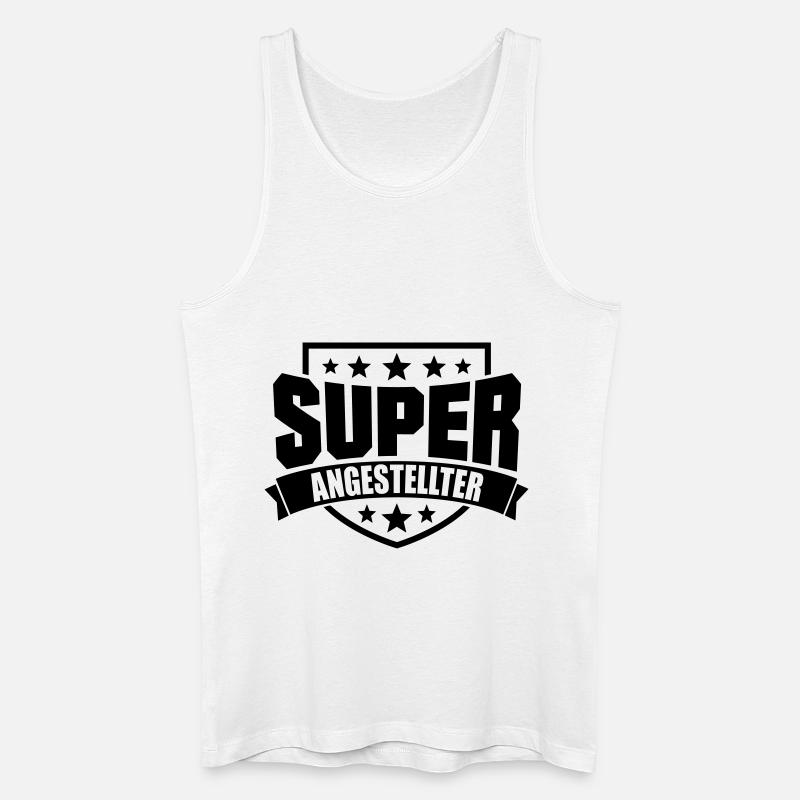 Super Angestellter - Männer Bio Tank Top - Weiß