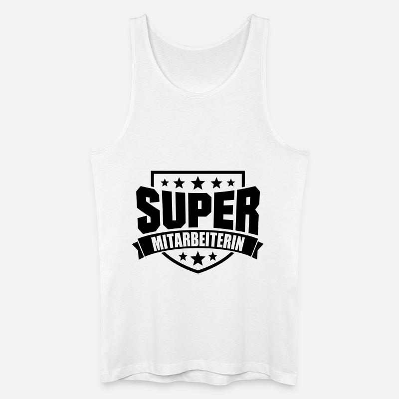 Super Mitarbeiterin - Männer Bio Tank Top - Weiß
