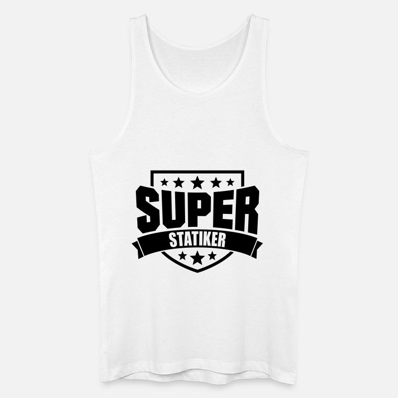 Super Statiker - Männer Bio Tank Top - Weiß