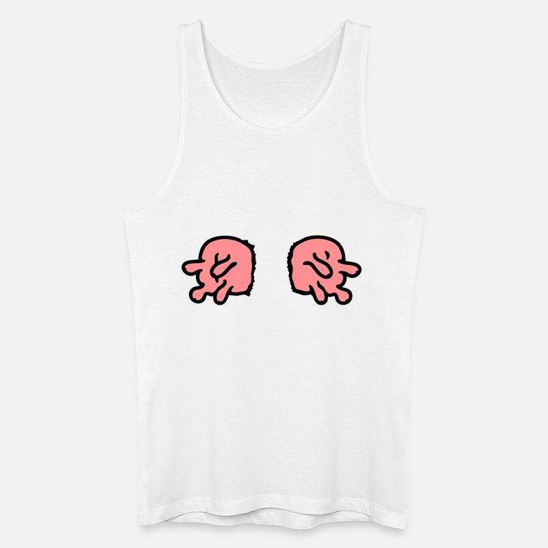 doppeltes Euter - Männer Bio Tank Top - Weiß