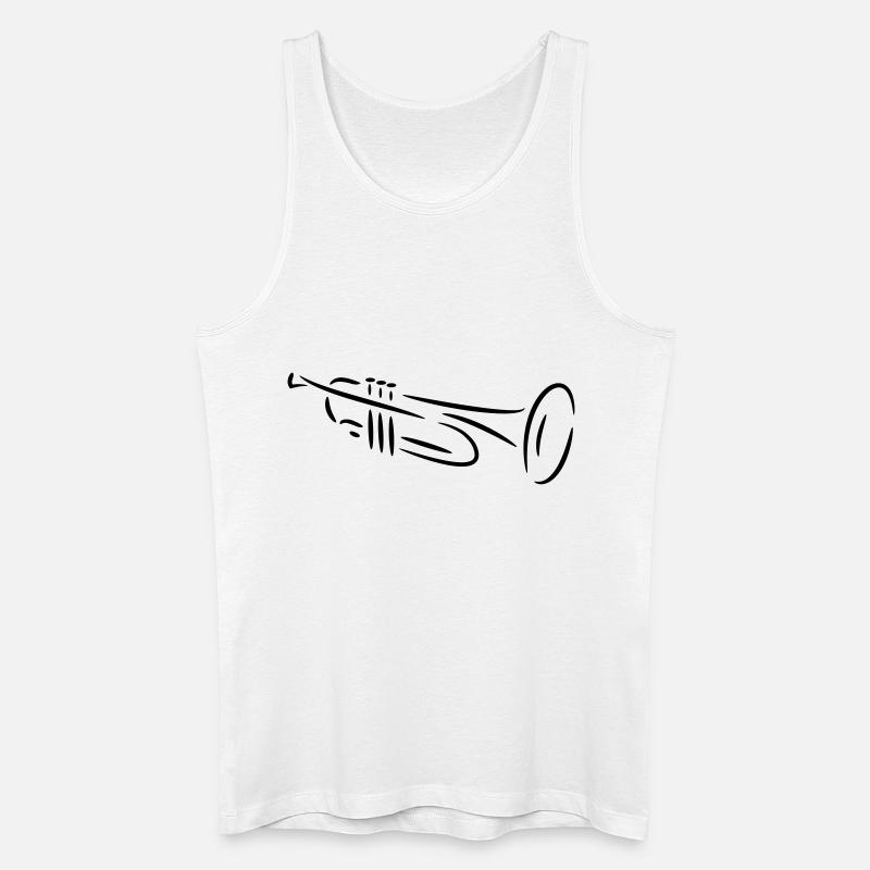 Trumpet - Männer Bio Tank Top - Weiß