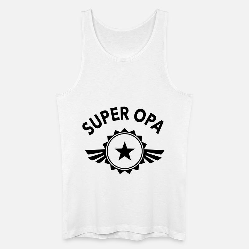 Super Opa - Männer Bio Tank Top - Weiß