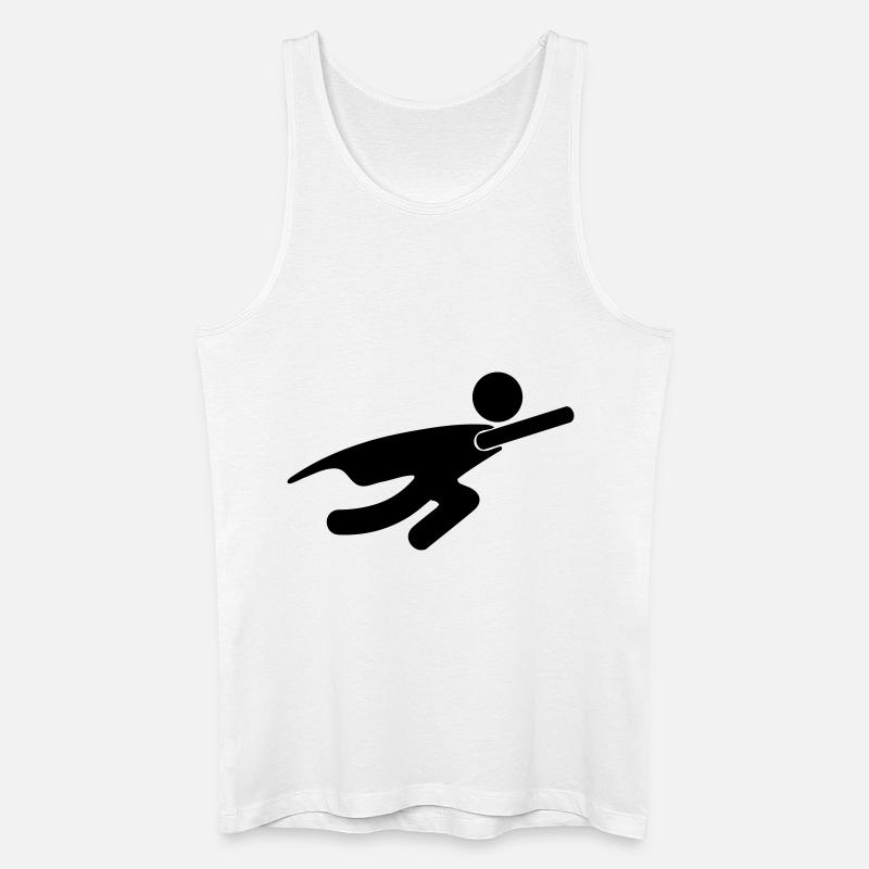 Superheld - Männer Bio Tank Top - Weiß