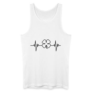 Clover Pulse - Männer Bio Tank Top - Weiß - Vorne