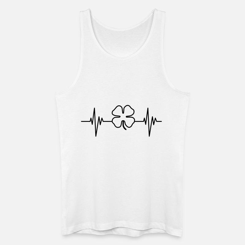 Clover Pulse - Männer Bio Tank Top - Weiß