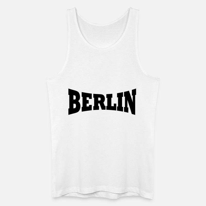 Berlin Schriftzug - Männer Bio Tank Top - Weiß