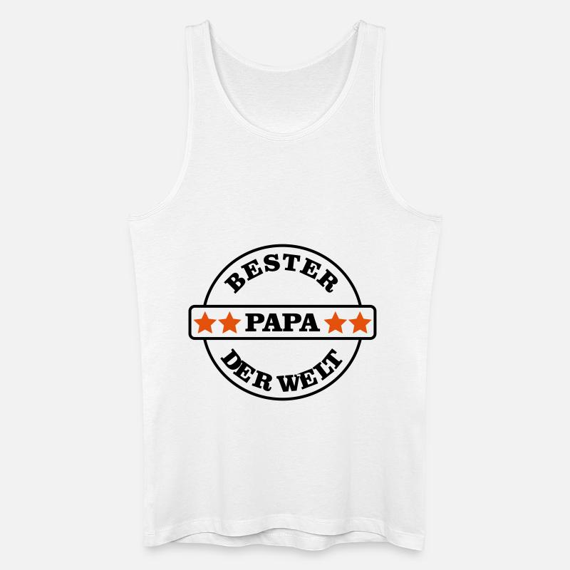 Bester Papa der Welt - Männer Bio Tank Top - Weiß