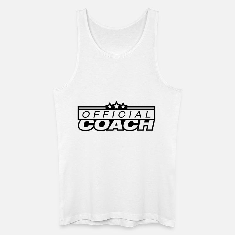 official_coach_dr1 - Männer Bio Tank Top - Weiß