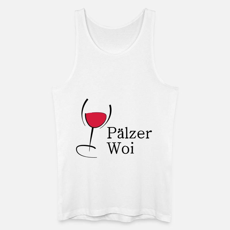 Pälzer Woi Weinglas - Männer Bio Tank Top - Weiß