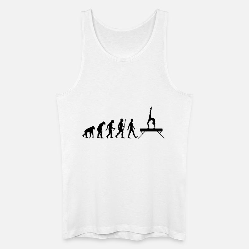 Evolution Schwebebalken - Männer Bio Tank Top - Weiß