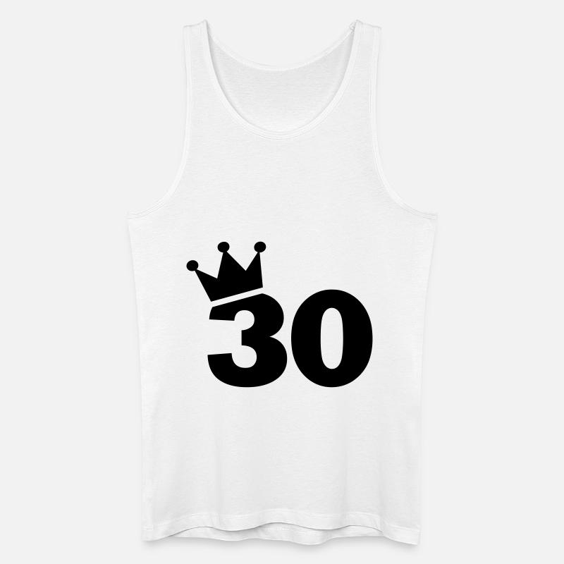 30 - Männer Bio Tank Top - Weiß
