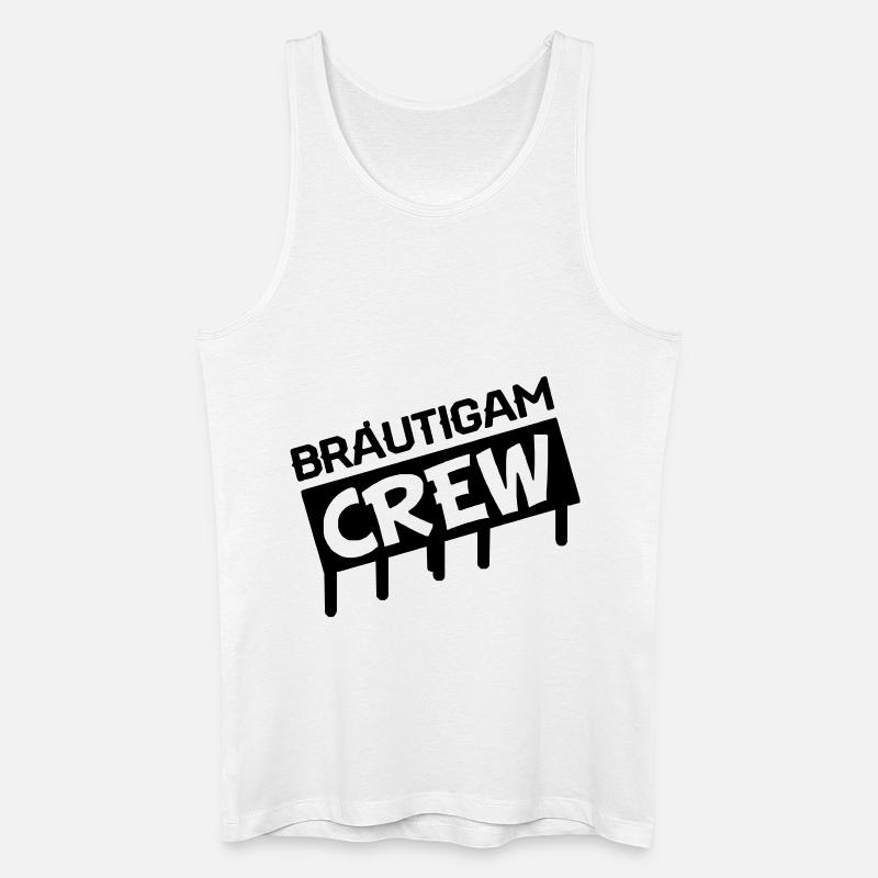 bräutigam crew melt - Männer Bio Tank Top - Weiß