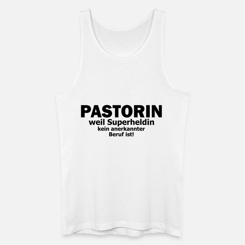 pastorin - Männer Bio Tank Top - Weiß