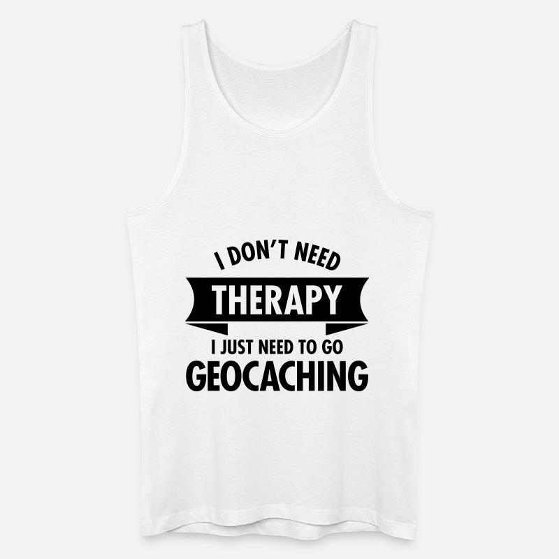 Therapy - Geocaching - Männer Bio Tank Top - Weiß