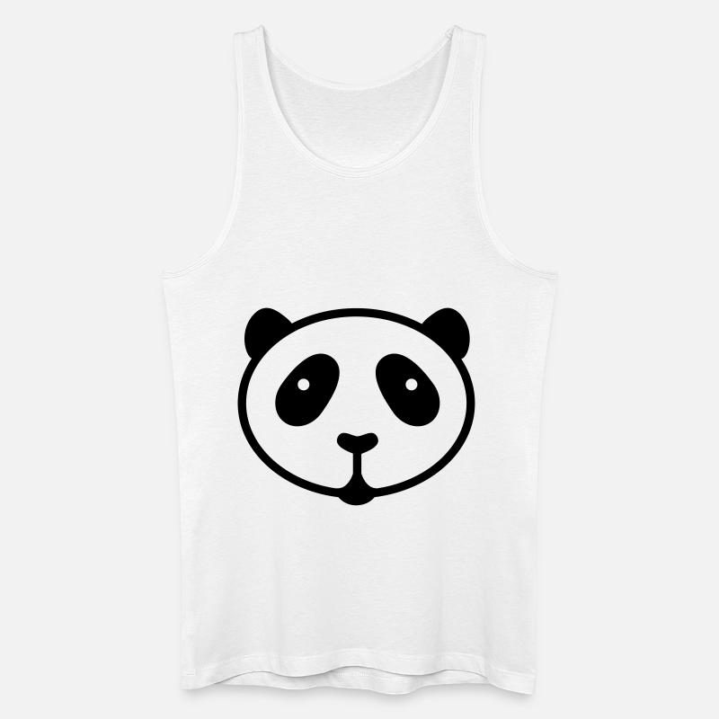 panda - Männer Bio Tank Top - Weiß
