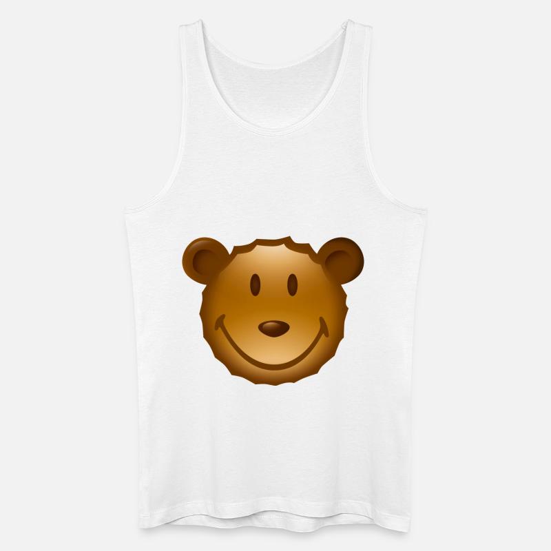 Smiley Teddy - Männer Bio Tank Top - Weiß