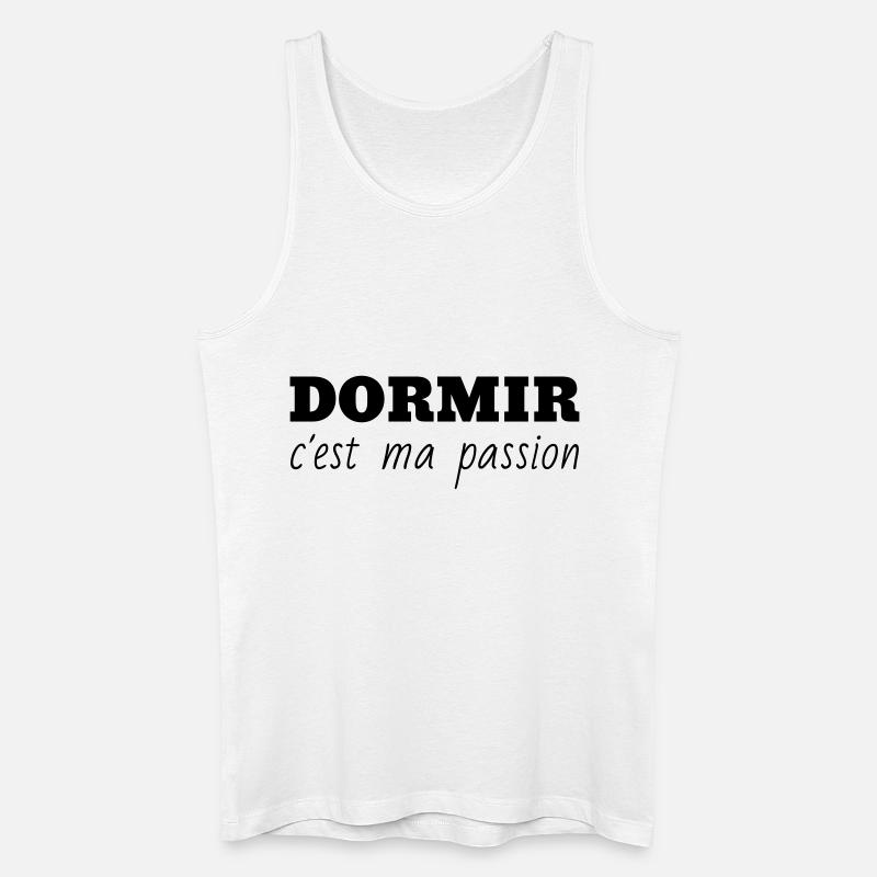 Schlaf / Schläfer / Müdigkeit / Rest - Männer Bio Tank Top - Weiß