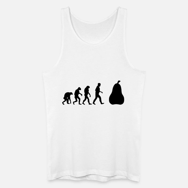birnen evolution - Männer Bio Tank Top - Weiß