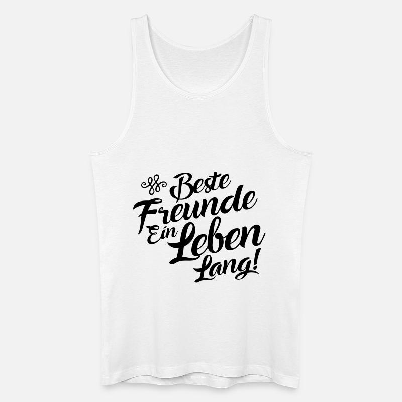 beste freunde ein leben - Männer Bio Tank Top - Weiß
