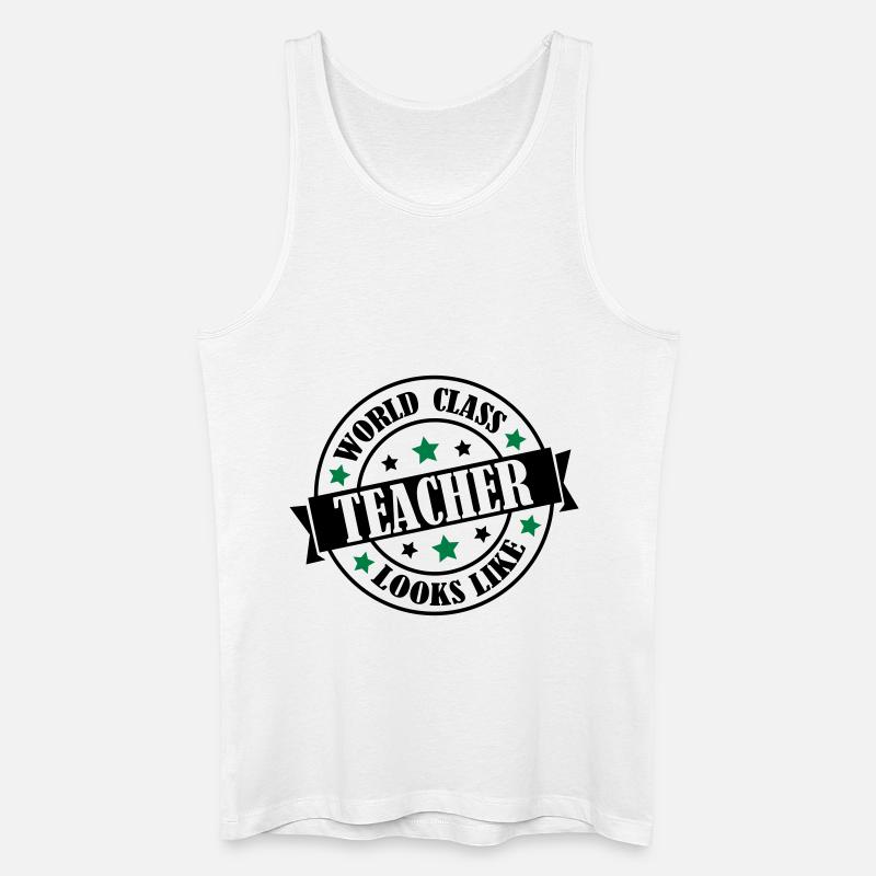 world_class_teacher_2 - Männer Bio Tank Top - Weiß