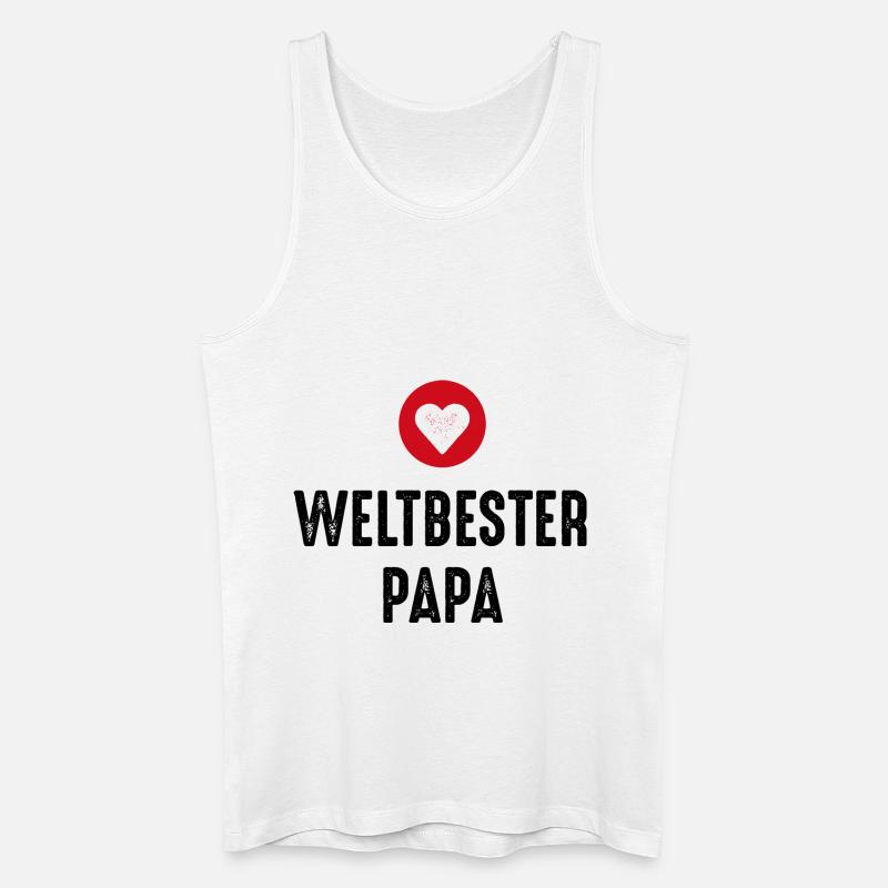 Weltbester Papa - Männer Bio Tank Top - Weiß