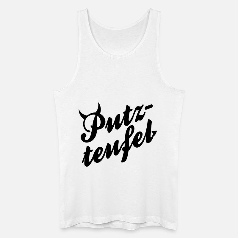 Putzteufel - Männer Bio Tank Top - Weiß
