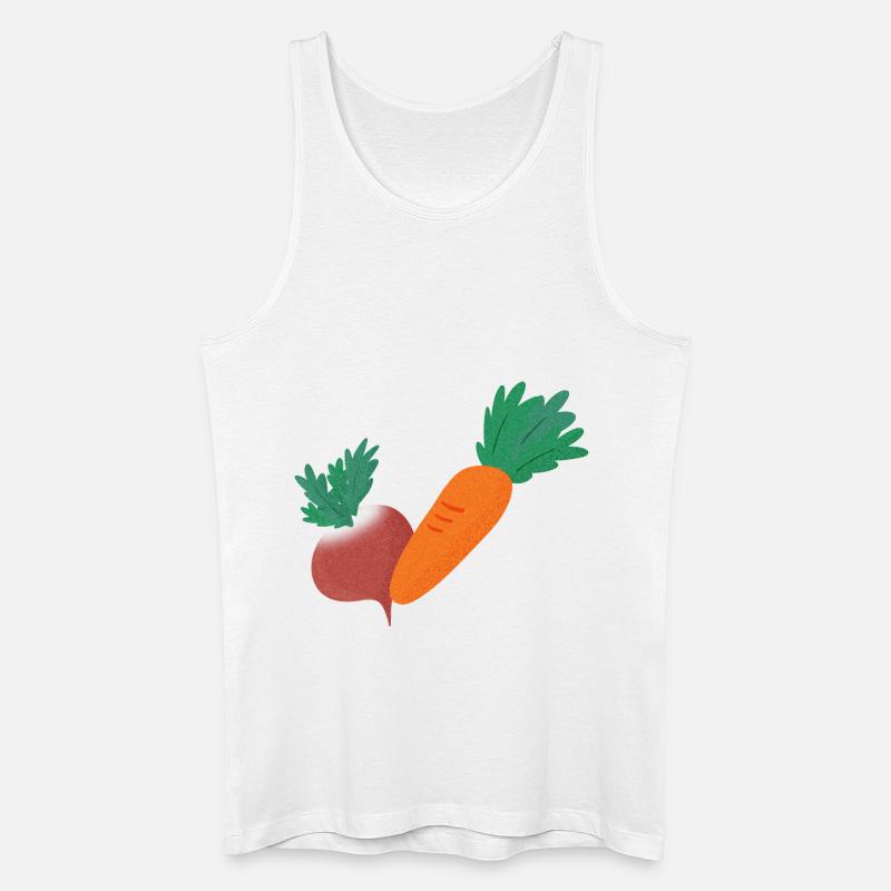 Radieschen & Karotte - Männer Bio Tank Top - Weiß