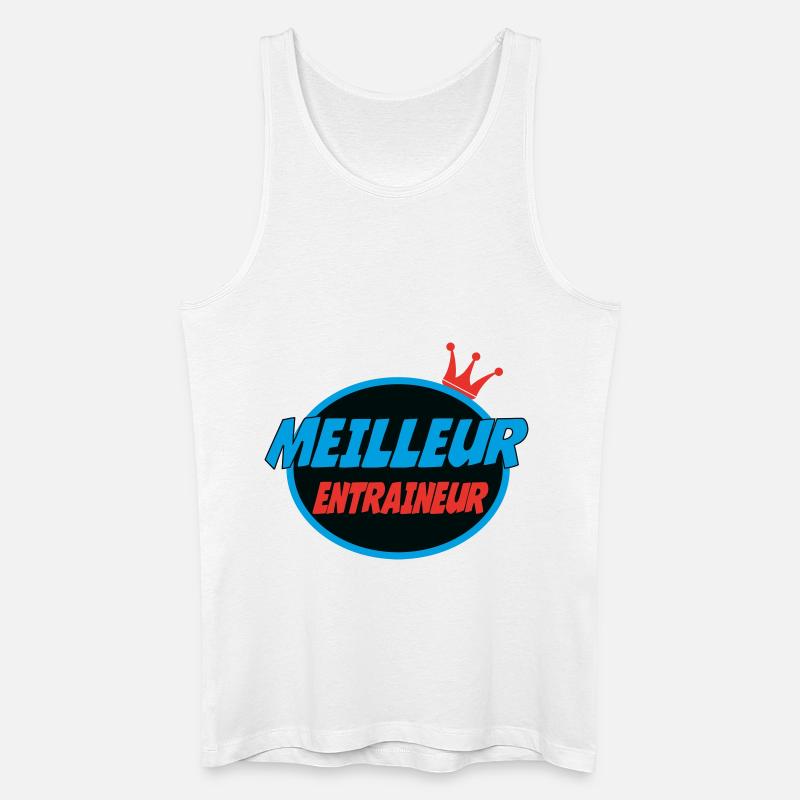 BESTER COACH - Männer Bio Tank Top - Weiß