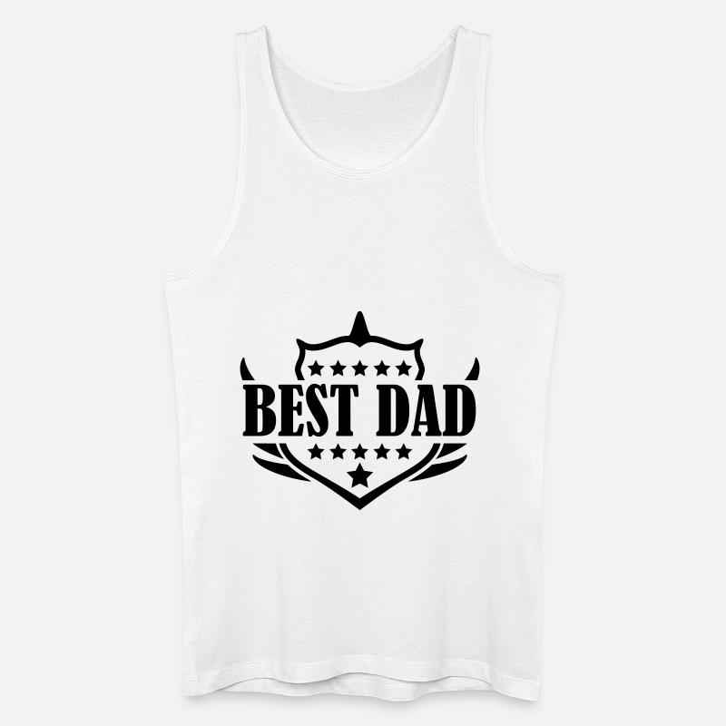 best dad - Männer Bio Tank Top - Weiß