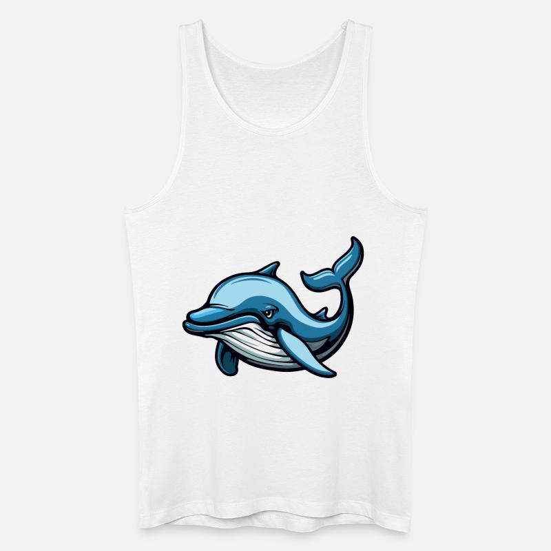 delfin comic - Männer Bio Tank Top - Weiß
