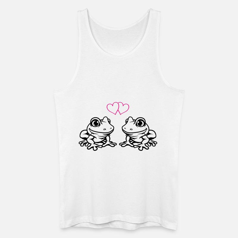 frosch comic love - Männer Bio Tank Top - Weiß