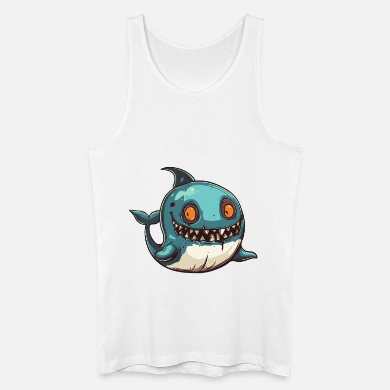Wal Halloween Comic Lustig - Männer Bio Tank Top - Weiß