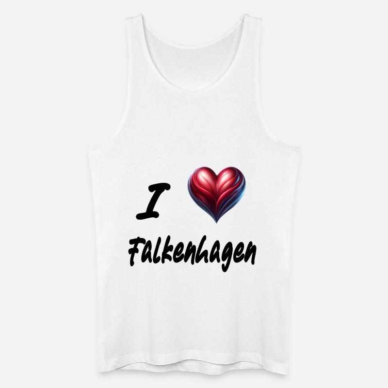 i love Falkenhagen - Männer Bio Tank Top - Weiß