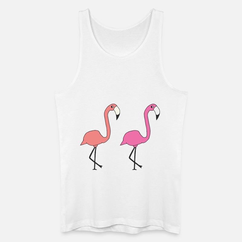 flamingo freunde - Männer Bio Tank Top - Weiß