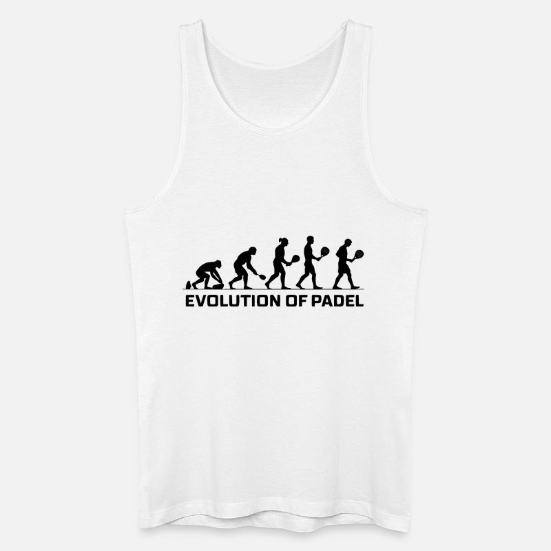 Evolution of padel 1 - Männer Bio Tank Top - Weiß