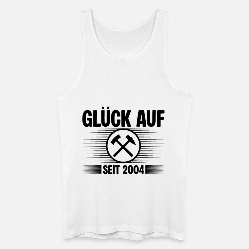 Glueck auf seit 2004 - Männer Bio Tank Top - Weiß