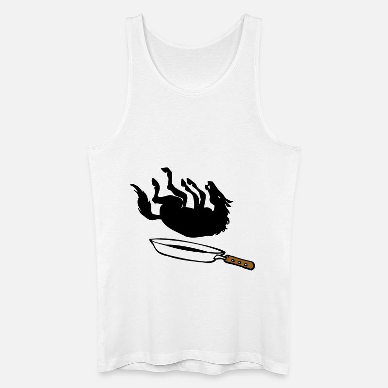Pferd in der Pfanne - Männer Bio Tank Top - Weiß
